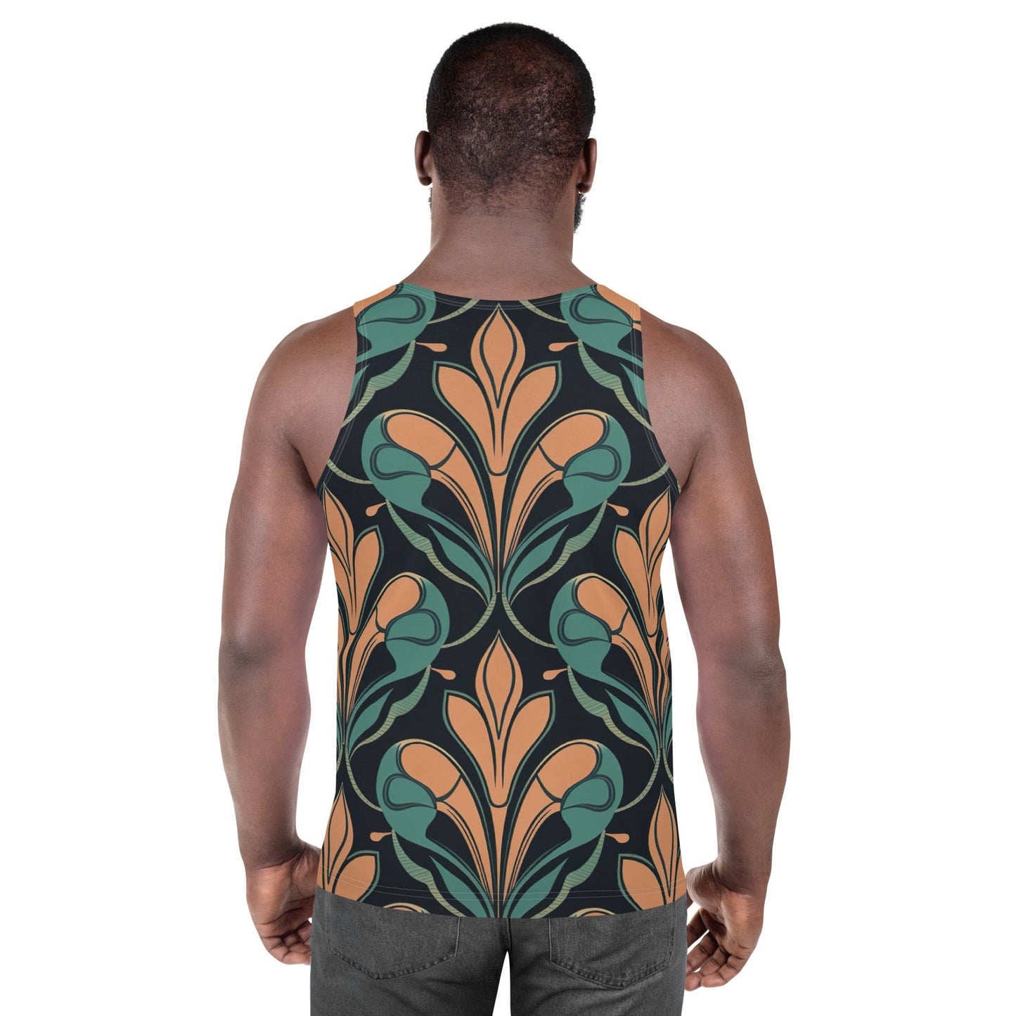 Mens Stretch Fit Tank Top - Retro Vintage Print