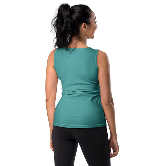 Womens Stretch Fit Tank Top - Teal Green